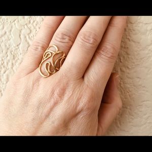 One of a kind, Funky gold plated ring